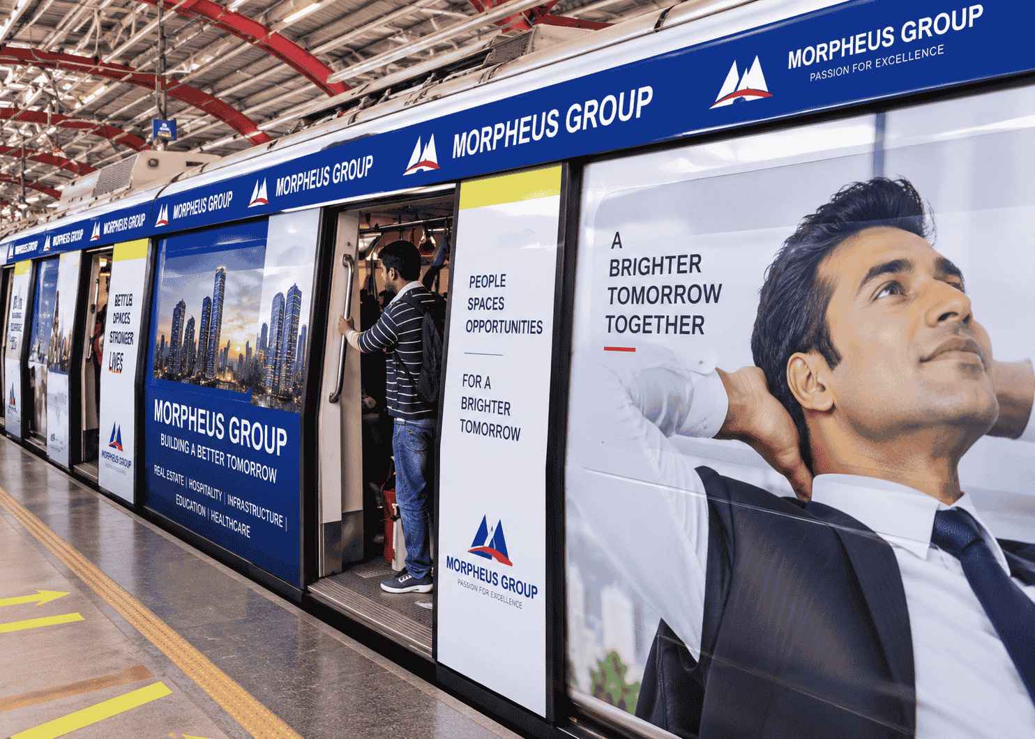 Station platform branding