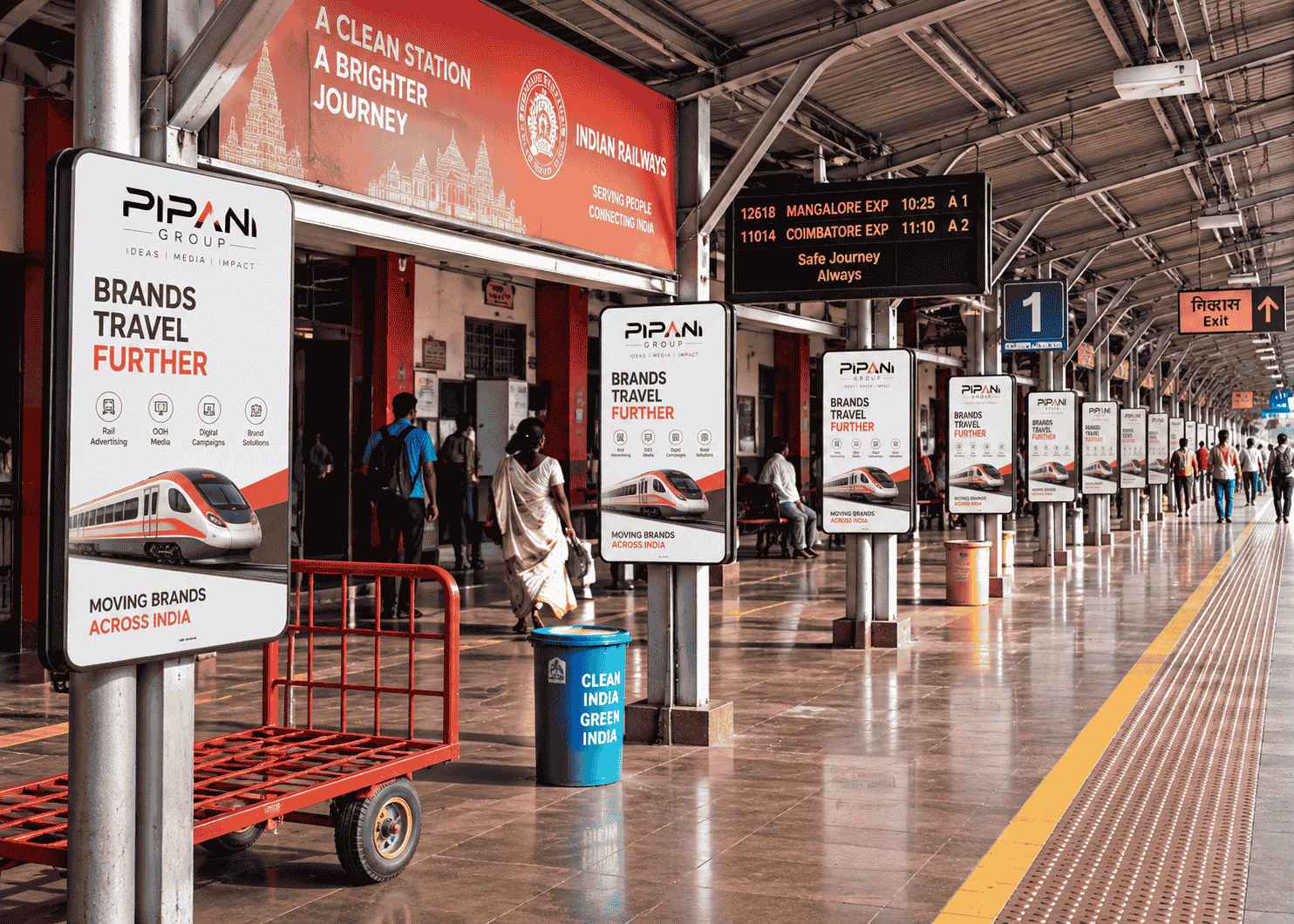 Railway station hoardings