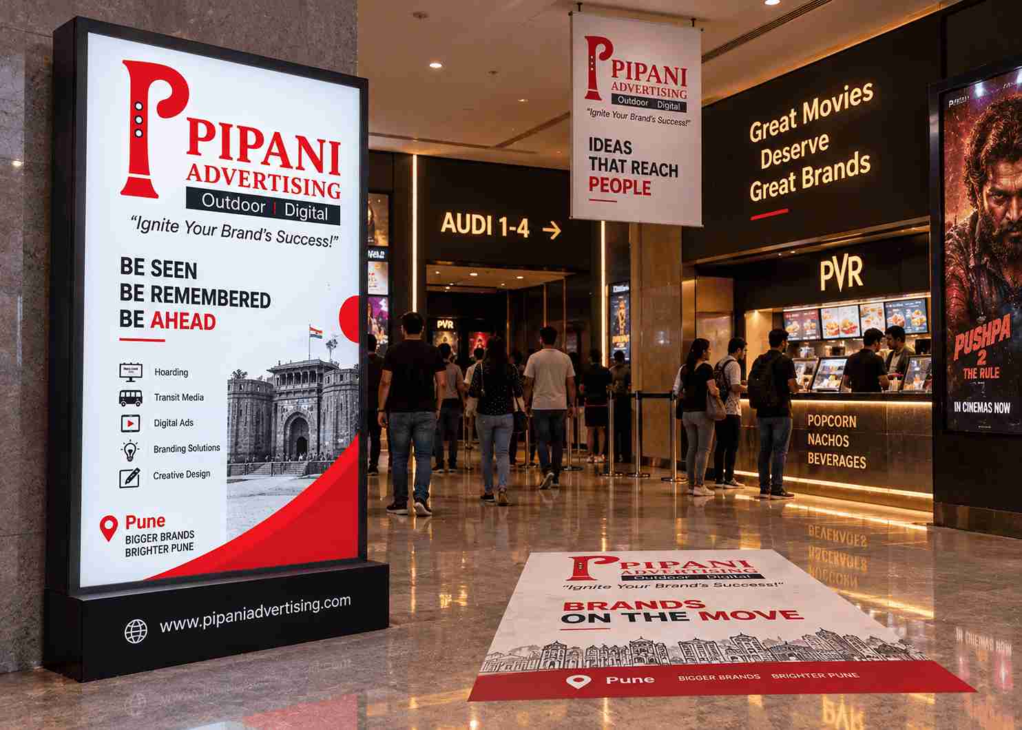 Cinema lobby branding